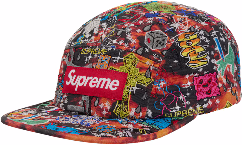 Supreme AOI Embroidered Camp Cap Red