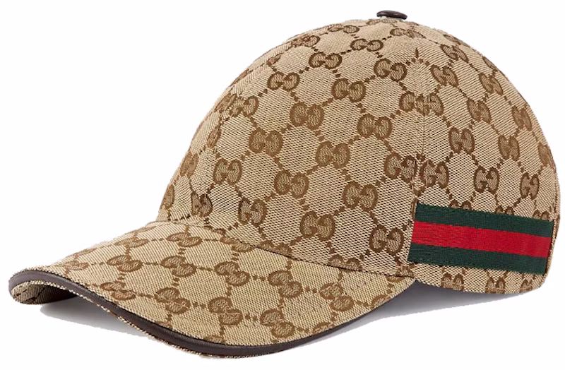 Gucci Original GG Canvas Baseball Hat with Web Beige/Brown