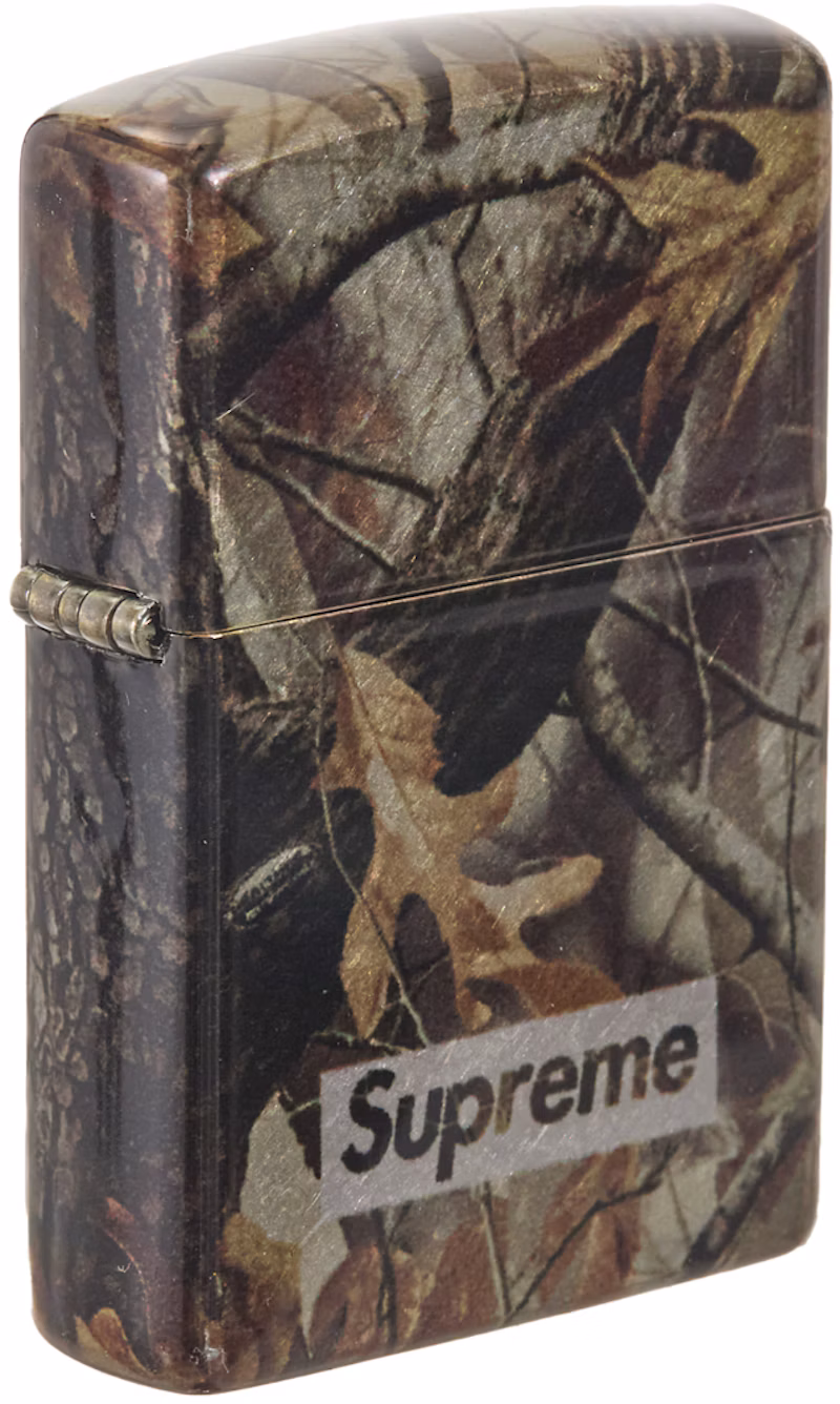 Supreme Camo Logo Zippo Realtree Hardwoods Camo