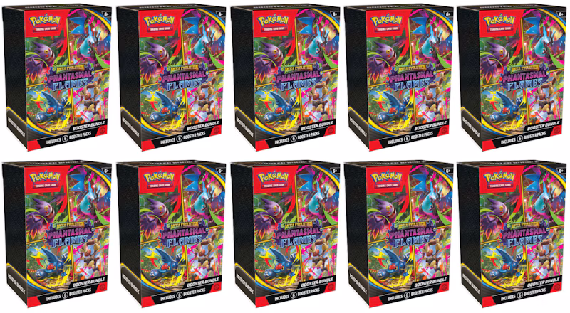 2025 Pokémon Mega Evolution Phantasmal Flames Booster Bundle 10x Lot