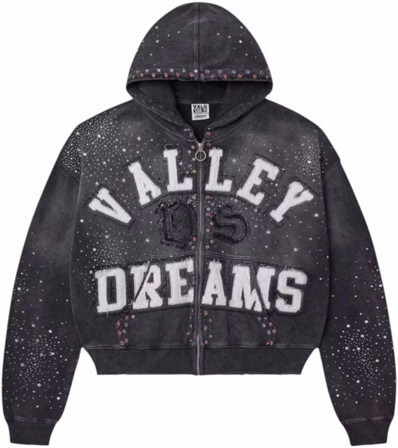 Vale Forever Classico Zip Up Hoodie Black