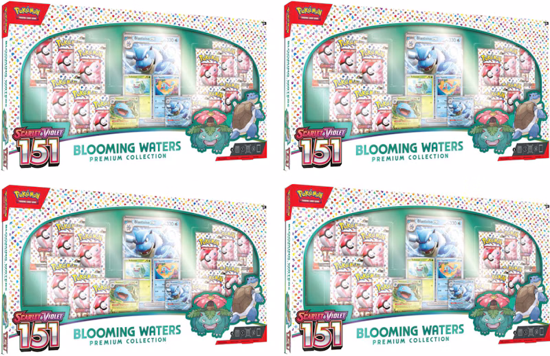 Pokémon Scarlet & Violet 151 Blooming Waters Premium Collection Box 4x Lot
