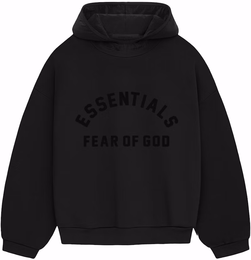 Fear of God Essentials Nylon Fleece Hoodie Jet Black/Jet Black