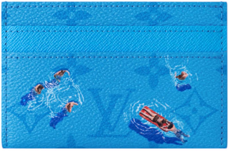 Louis Vuitton Pool Double Card Case Blue Lagoon