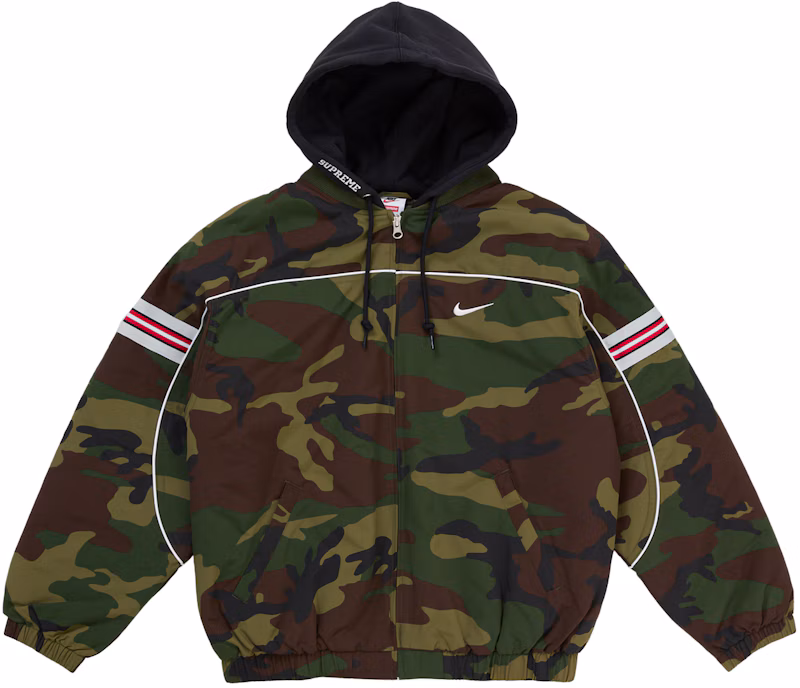 Supreme Nike Nylon Hooded Jacket Woodland Camo