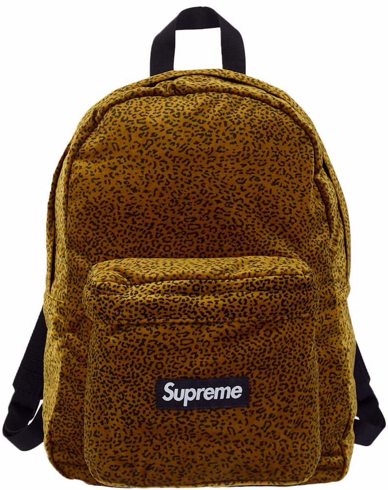 Supreme Velvet Backpack Tan Leopard