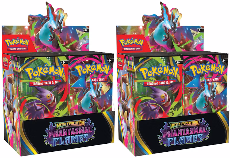 2025 Pokémon Mega Evolution Phantasmal Flames Booster Box 2x Lot