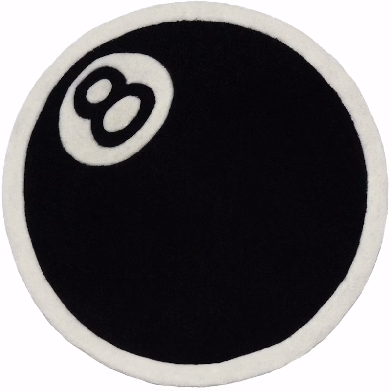 Stussy 8-Ball Rug Black & White