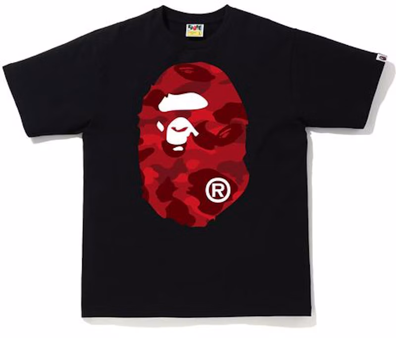 BAPE Color Camo Big Ape Head Tee Black/Red