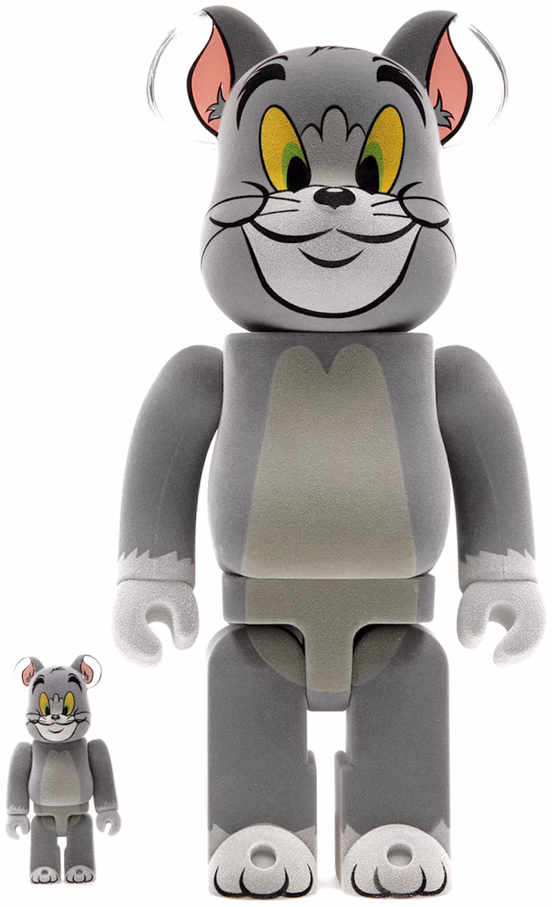 Bearbrick Tom and Jerry: Tom Flocky 100% & 400% Set