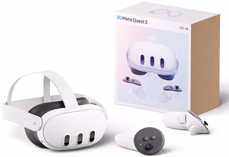 Meta Quest 3 128GB VR Headset, (US) Plug
