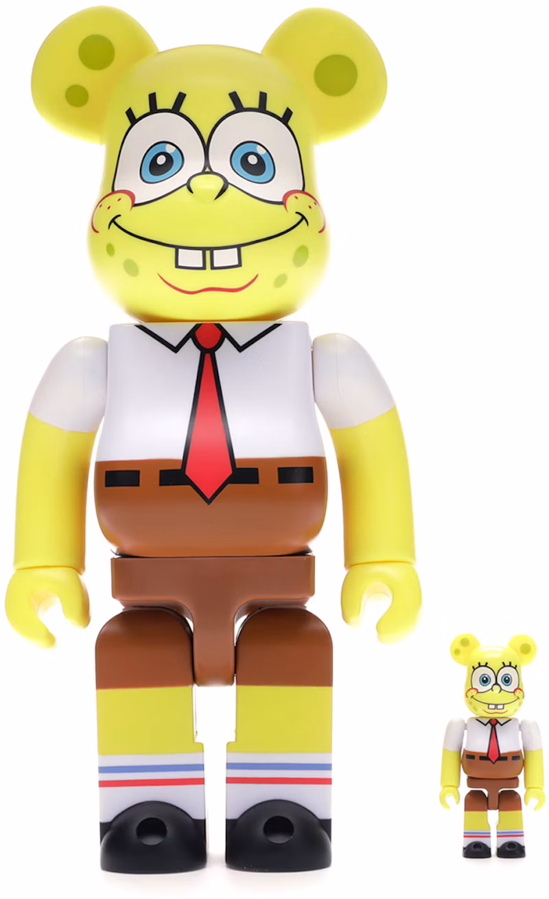 Bearbrick Spongebob 100% & 400% Set Yellow