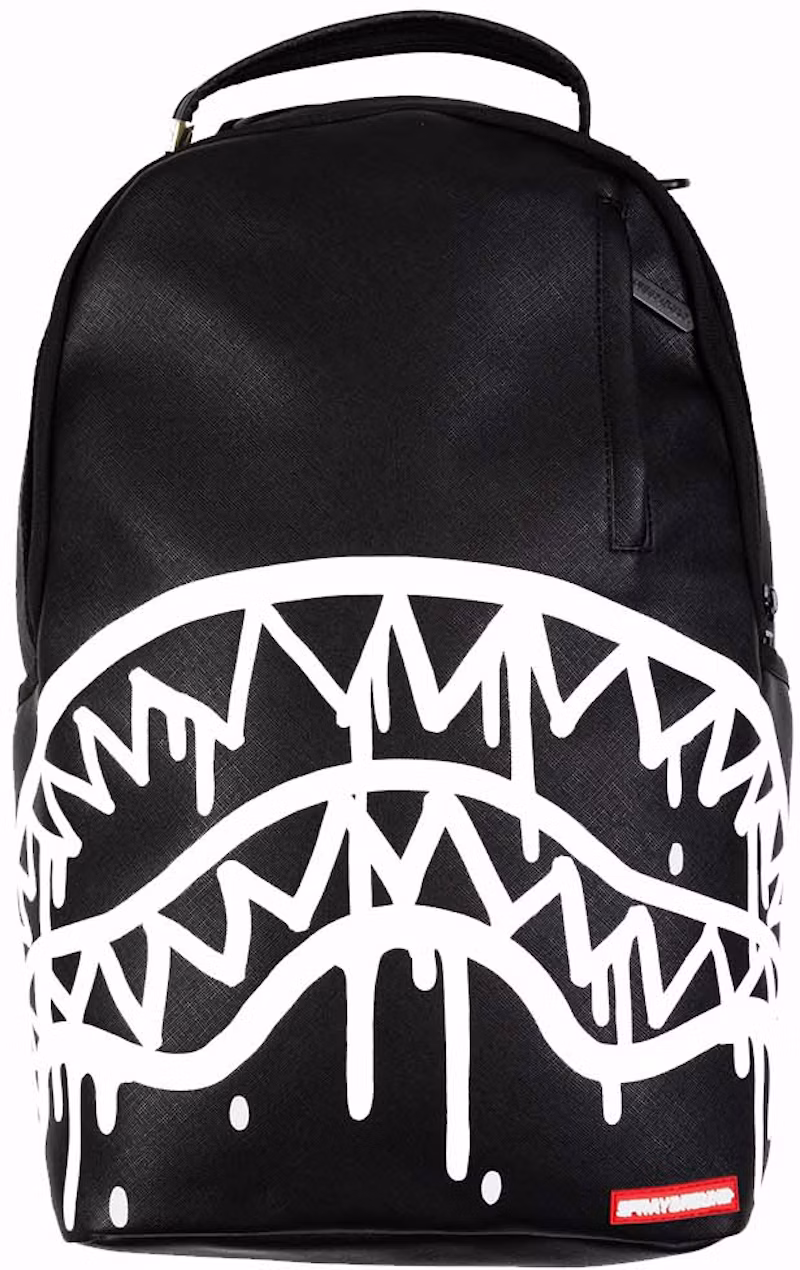 Sprayground Drip Shark Central DLXSV Backpack Black/White