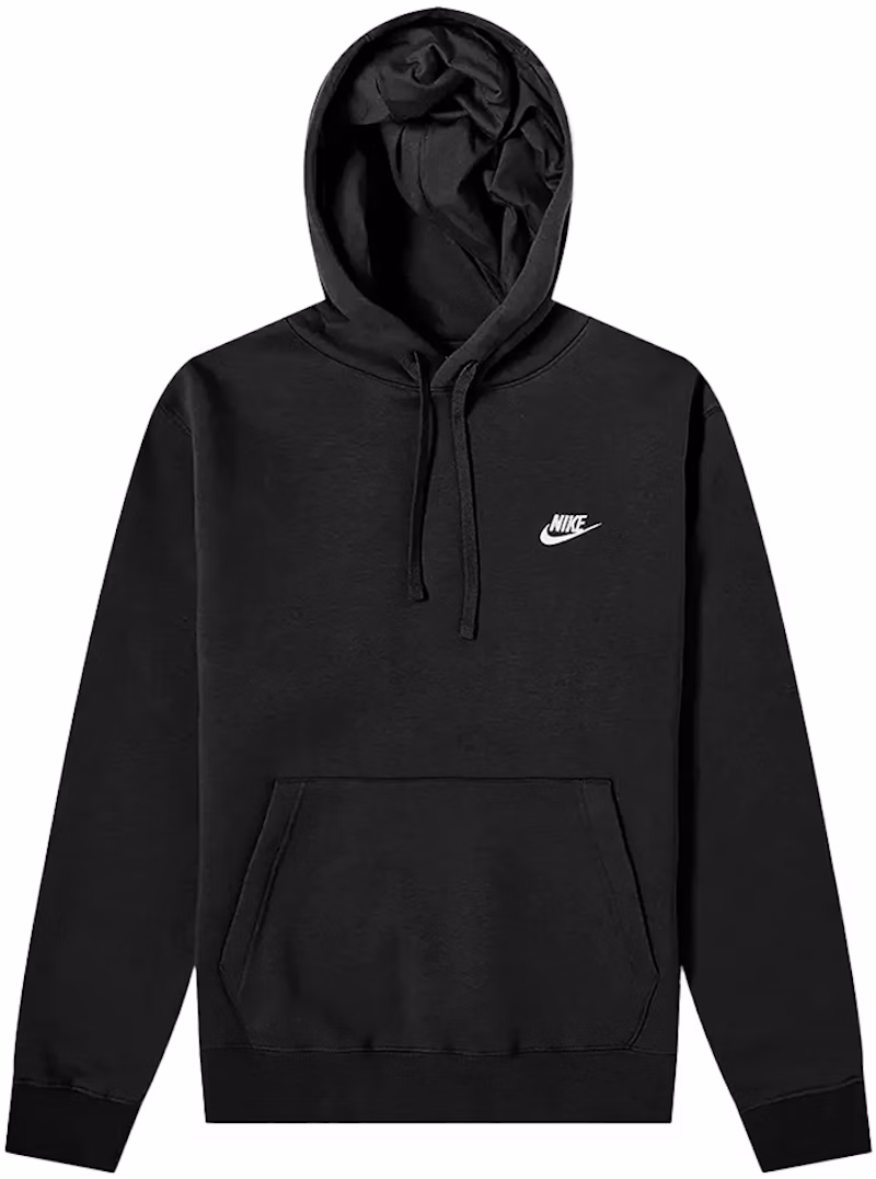 Nike Sportswear Club Fleece Pullover Hoodie Black/White