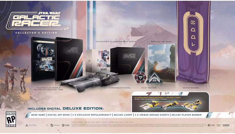 Playstation PS5 Star Wars Galactic Racer Collectors Edition Video Game Bundle