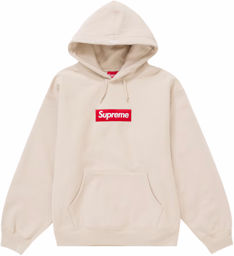 Supreme Box Logo Hooded Sweatshirt (FW24) Stone