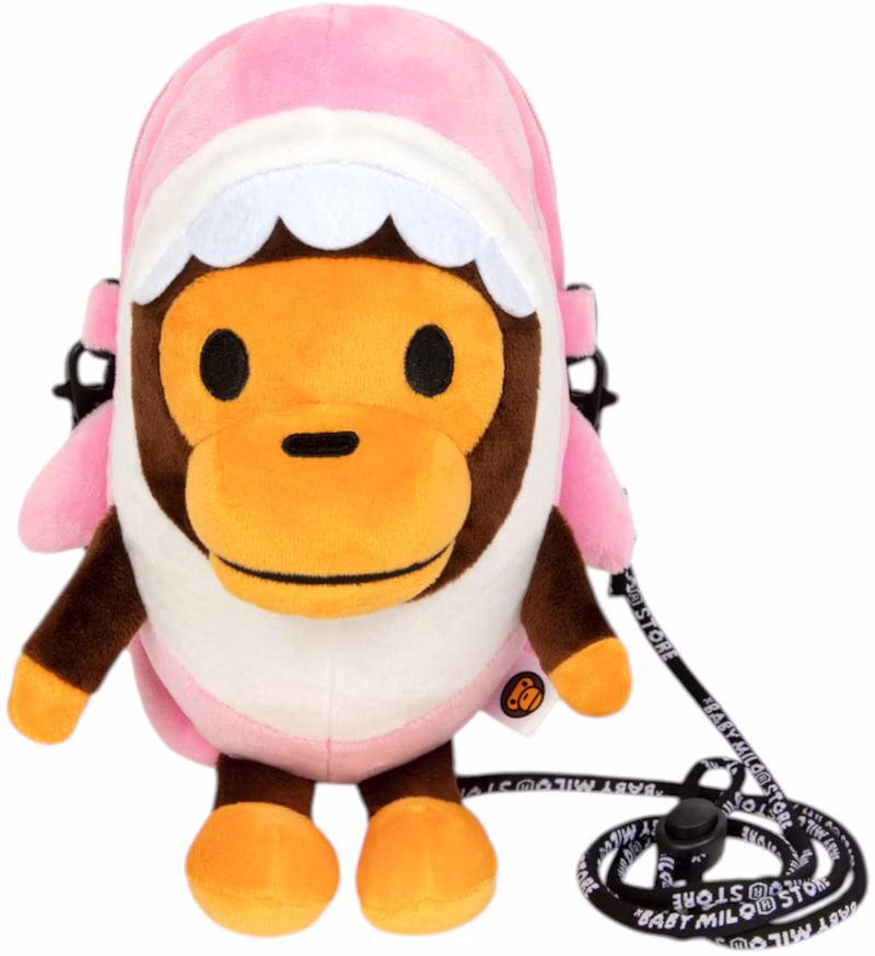 BAPE Baby Milo Plush Mobile Bag Pale Pink