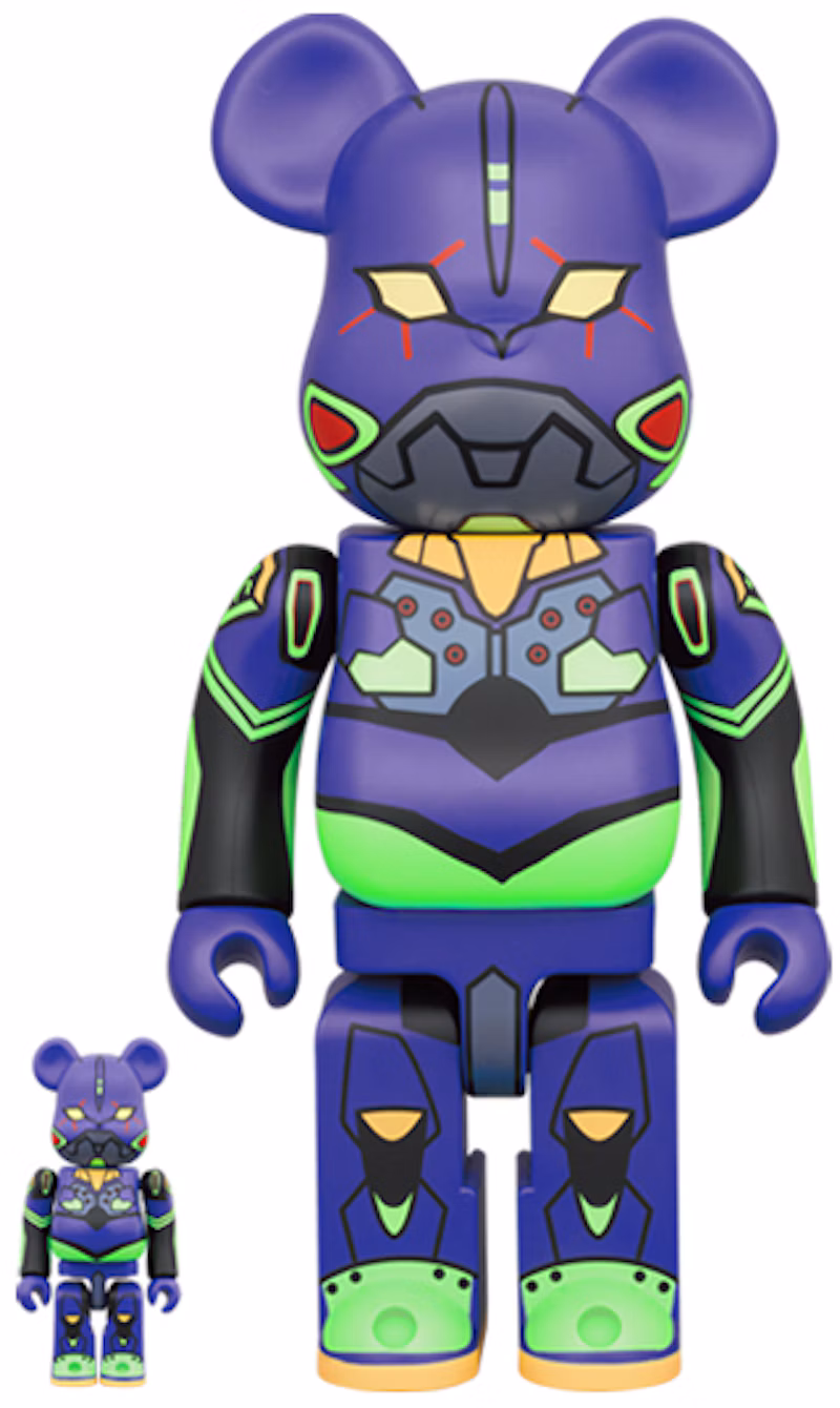 Bearbrick Evangelion Unit 1 (New Paint Version) 100% & 400% Set
