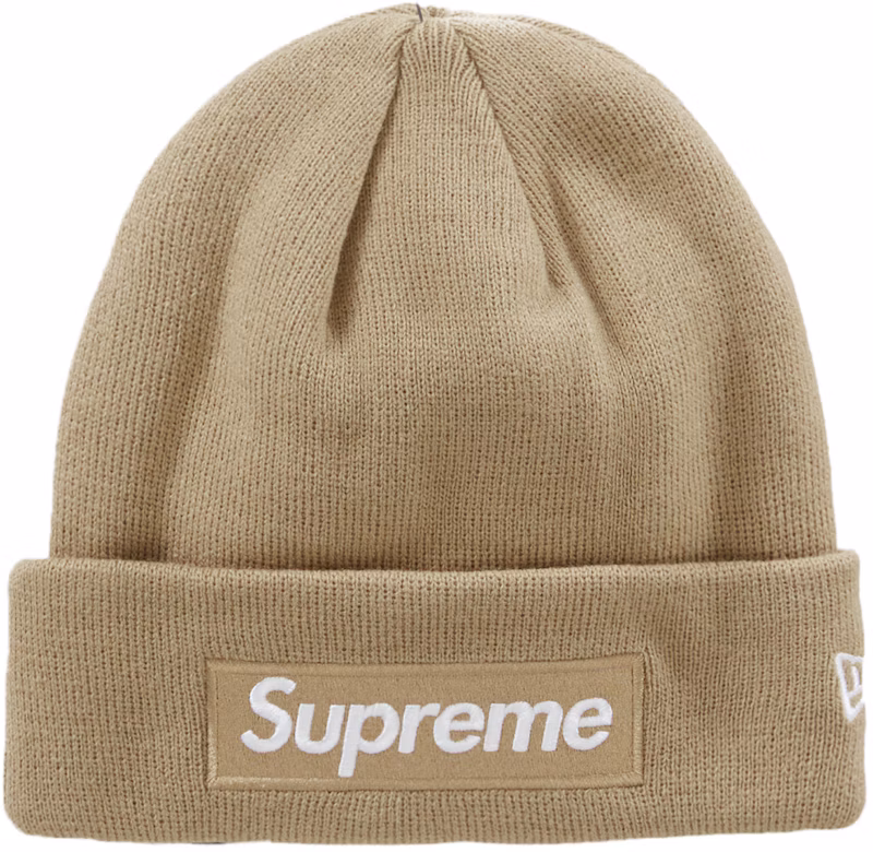 Supreme New Era Box Logo Beanie (FW23) Dark Sand