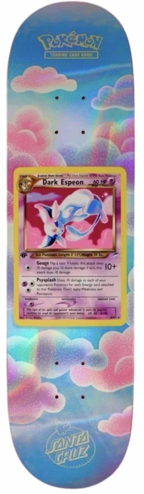 Santa Cruz Skateboards X Pokemon 2026 Skateboard Deck - Dark Espeon Edition