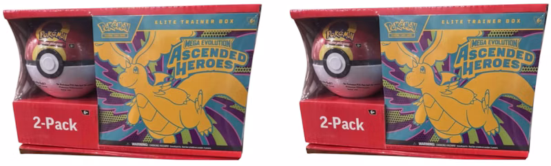 2026 Pokémon Mega Evolution Ascended Heroes Elite Trainer Box + Pokeball Sam's Club Bundle (Pokeball Color May Vary) 2x Lot