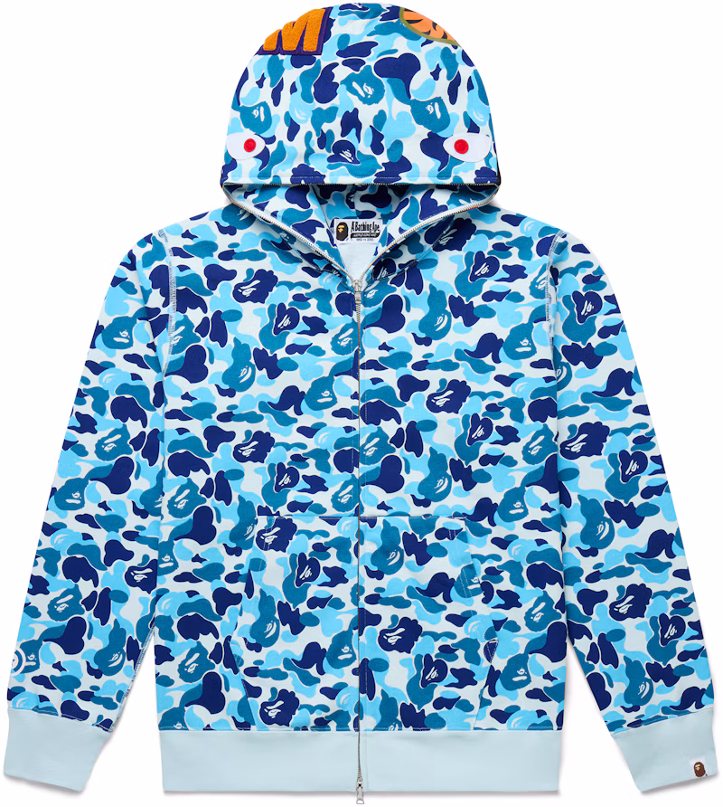 BAPE ABC Camo Shark Full Zip Hoodie Blue