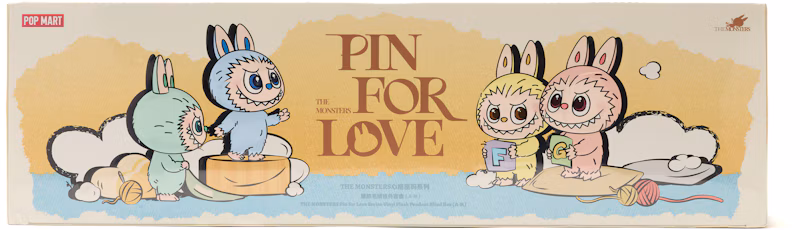 Pop Mart Labubu The Monsters Pin for Love Series Vinyl Plush Pendant (A-M) Unsealed Case (14 Blind Box)