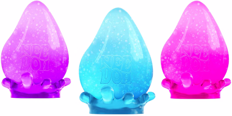 NeeDoh Dream Drop Squishy Fidget Toy (Set of 3) Pink/Blue/Purple