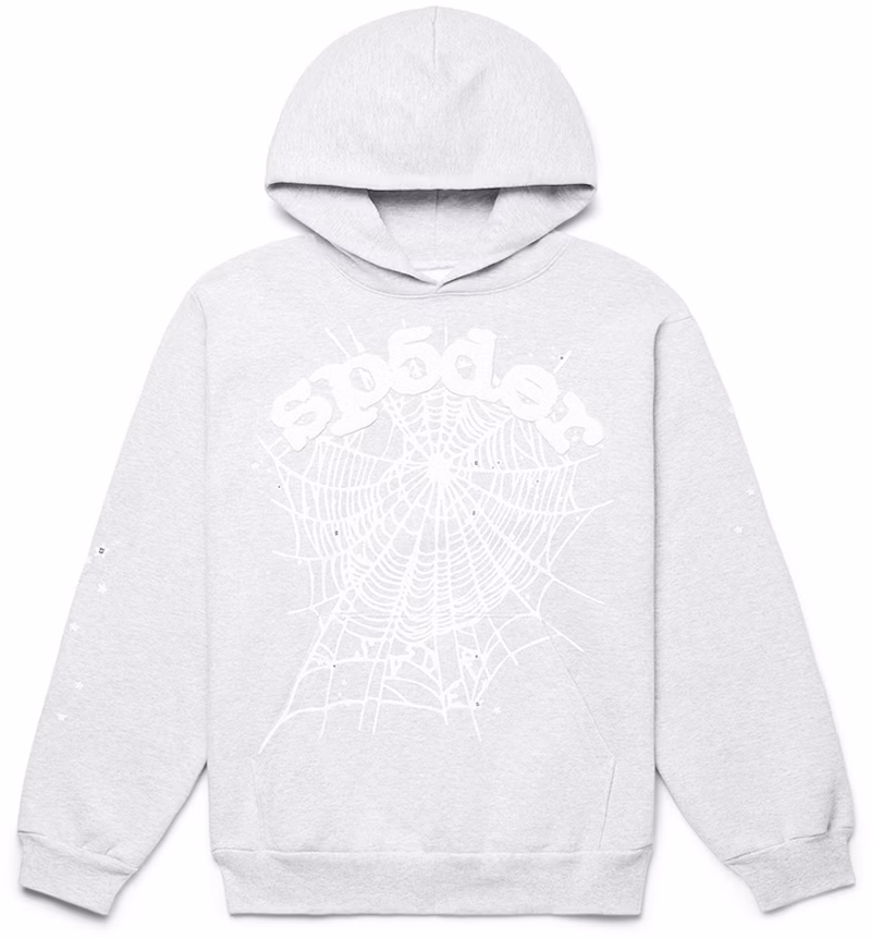 Sp5der OG Web Hoodie Heather Grey