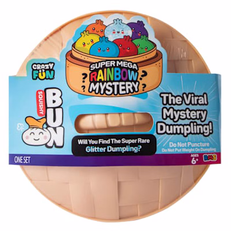 Squishy Bun Super Mega Rainbow Mystery Squishy "Dumpling" (Glitter Version) Blind Box