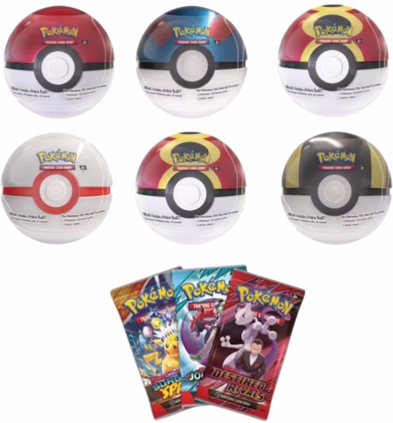 2026 Pokémon Pokeball Costco 6 Tin Case