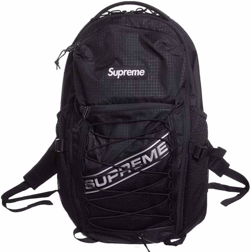 Supreme Logo Backpack Black