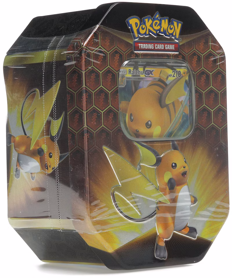 2019 Pokemon Hidden Fates Raichu Tin