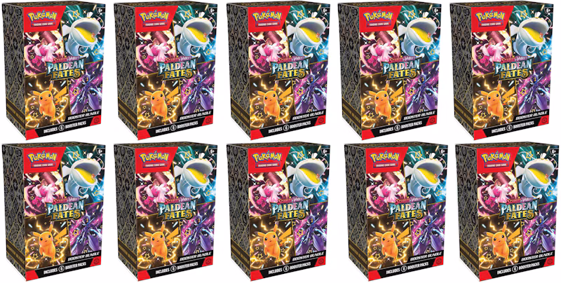 Pokémon Scarlet & Violet Paldean Fates Booster Bundle 10x Lot