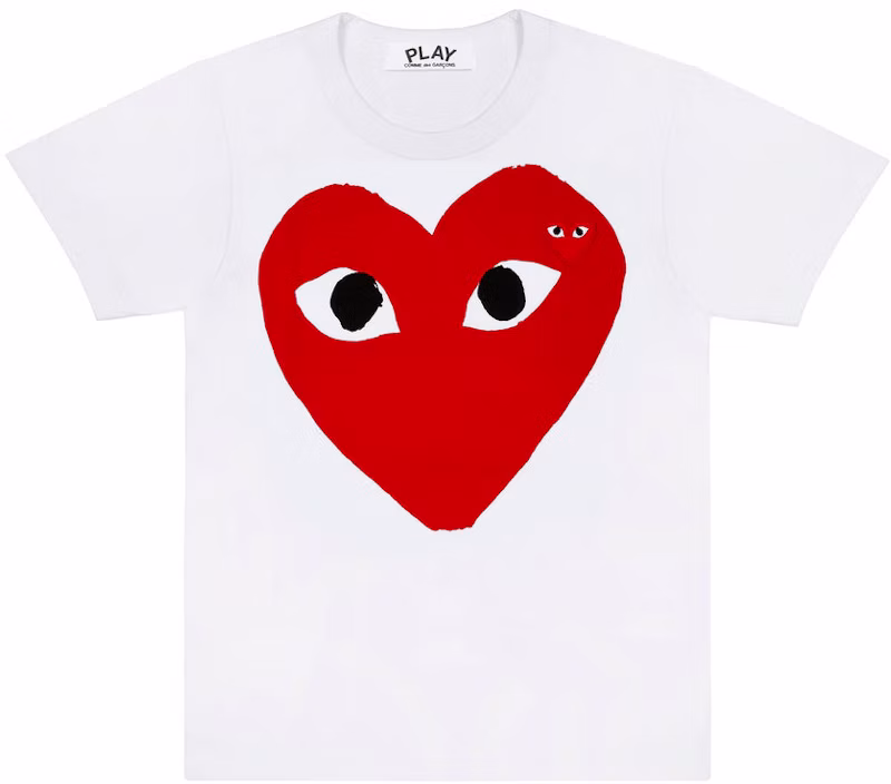 Comme des Garcons Play Red Heart Emblem T-shirt White