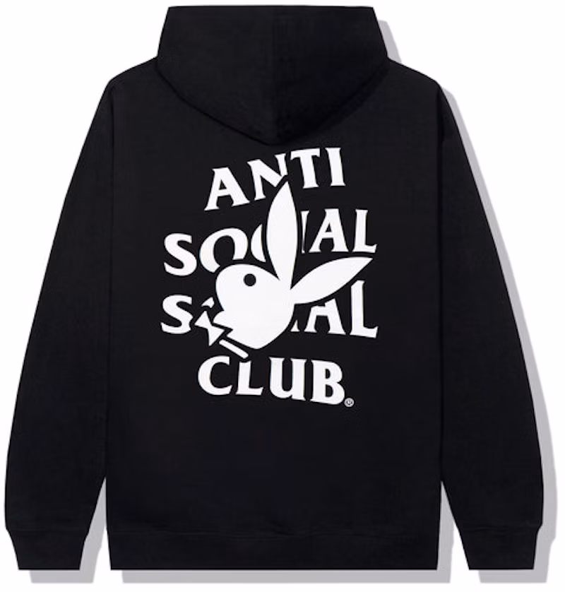 Anti Social Social Club Playboy Bunny Logo Hoodie Black