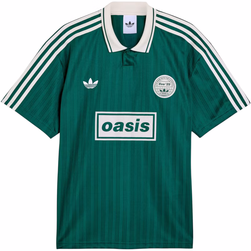 adidas x Oasis Tour Jacquard Jersey Collegiate Green/Cream White