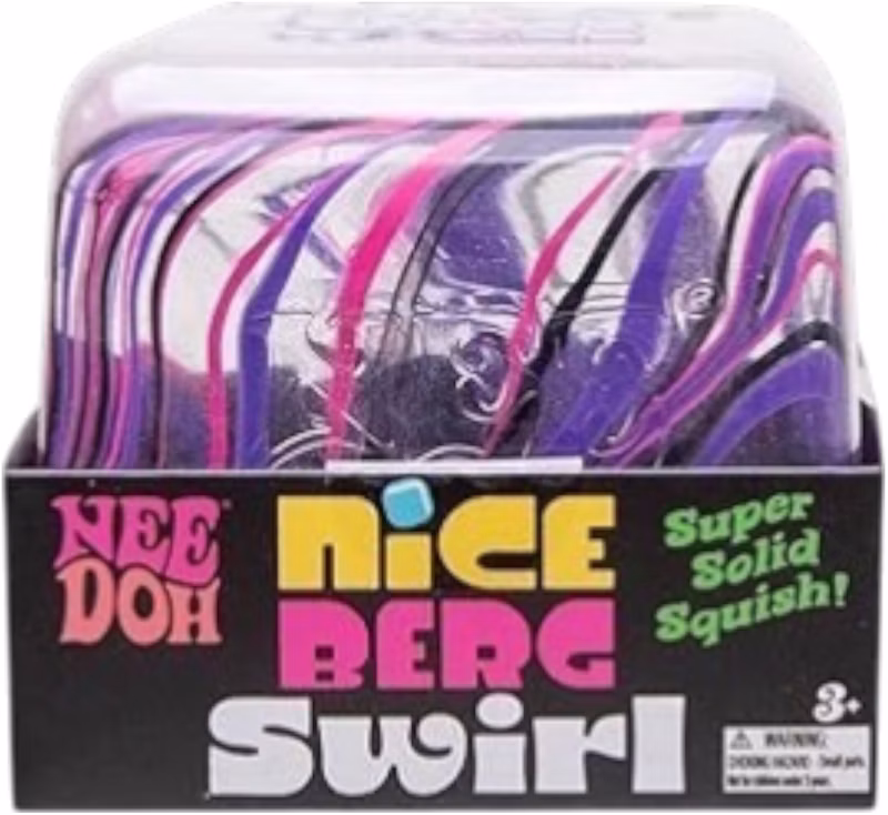 NeeDoh Jumbo Swirl Nice Berg Squishy Fidget Toy Purple