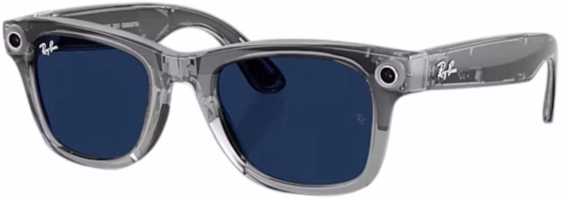 Meta x Ray-Ban Wayfarer Gen 2 Glasses RW4012 Shiny Transparent Grey Clear Sapphire Transition