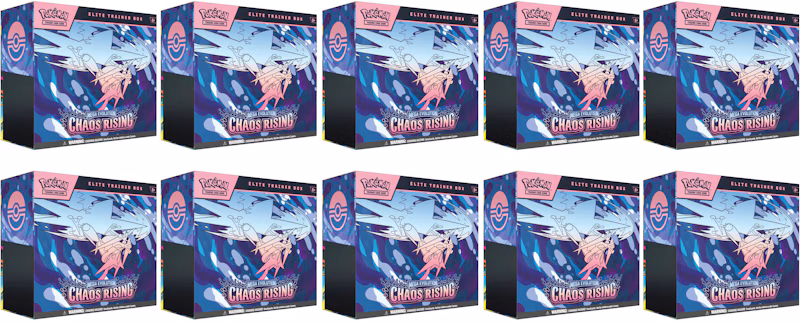 2026 Pokémon Mega Evolution Chaos Rising Elite Trainer Box 10x Lot