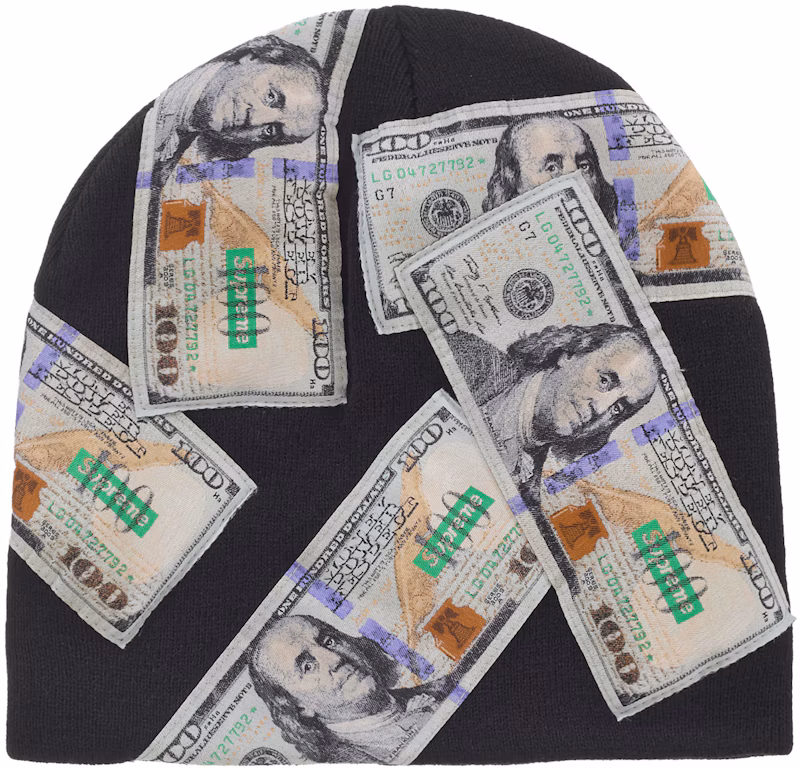 Supreme Money Beanie Black