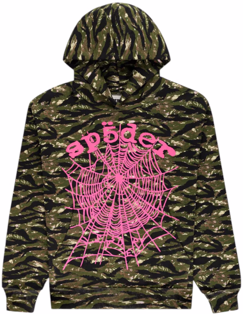 Sp5der OG Web V2 Tiger Camo Hoodie Tiger Camo