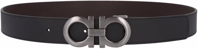 Ferragamo Gancini Leather Belt Black