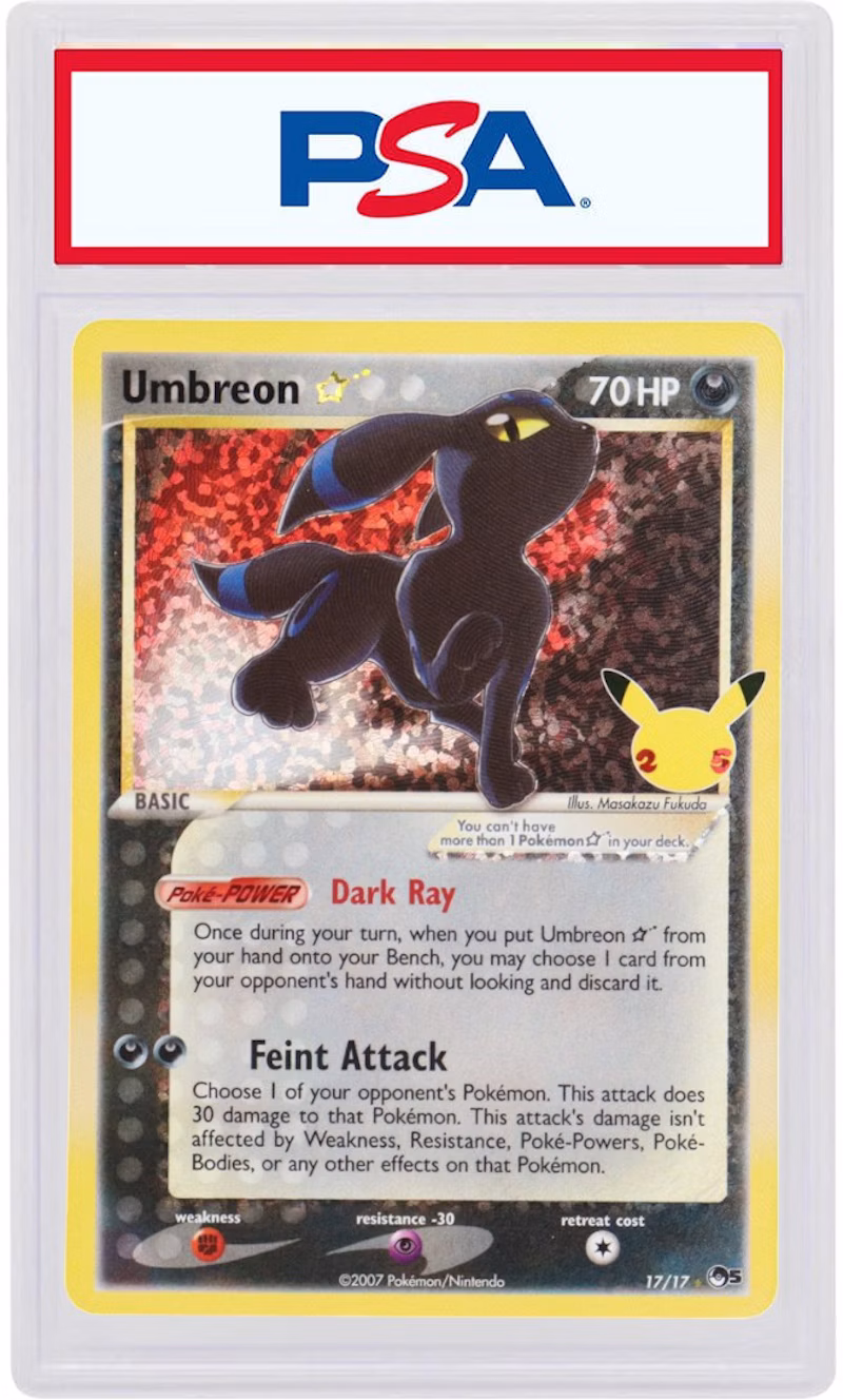 2021 Pokémon Celebrations Classic Collection 17 Umbreon-Gold Star (PSA or BGS Graded)