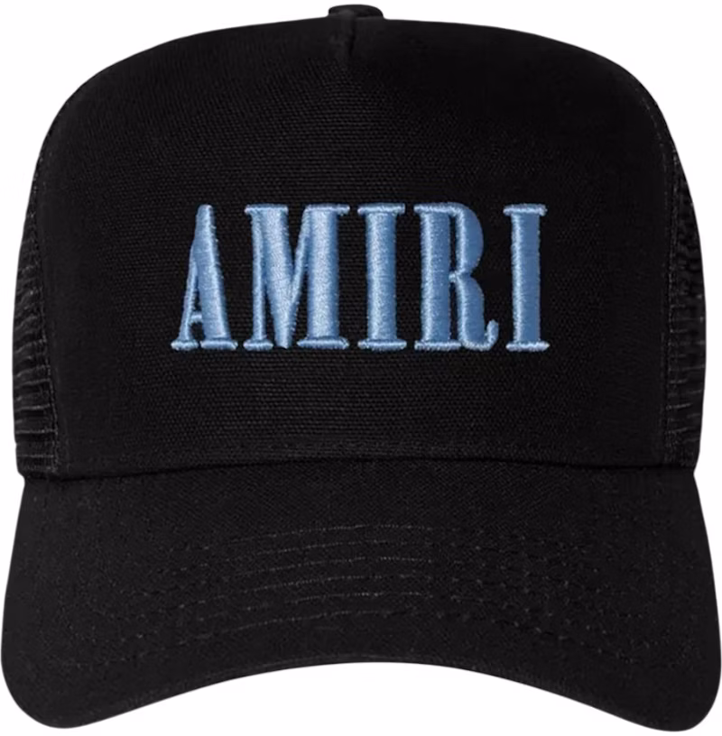 AMIRI Core Logo Trucker Cap Black/Dusty Blue