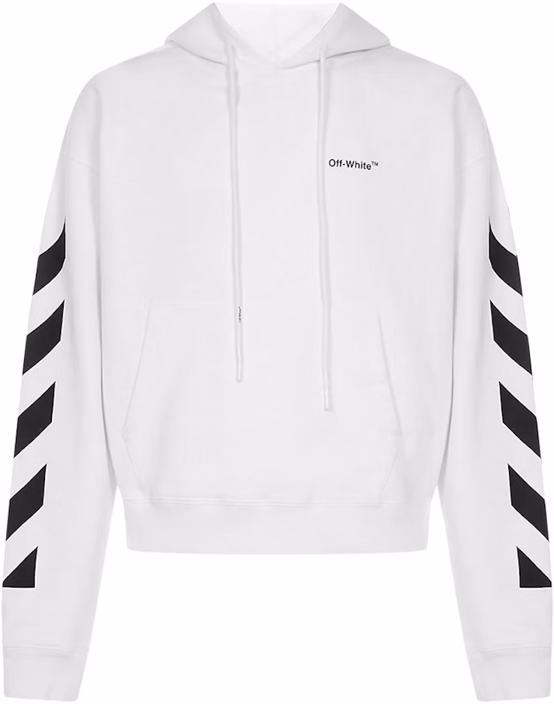 OFF-WHITE Diagonal Helvetica Oversized Hoodie White/Black