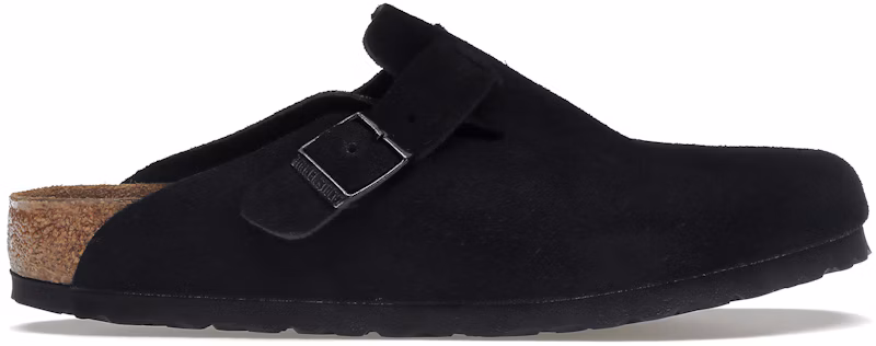 Birkenstock Boston Soft Footbed Suede Black