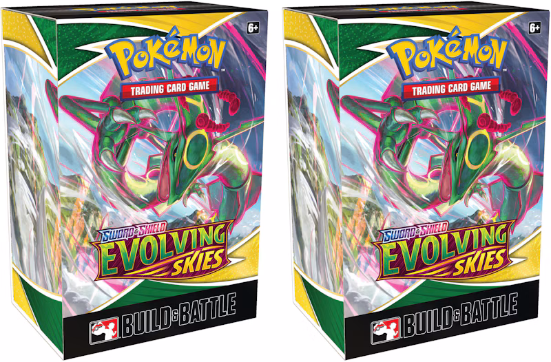 Pokémon TCG Sword & Shield Evolving Skies Build & Battle Box 2x Lot