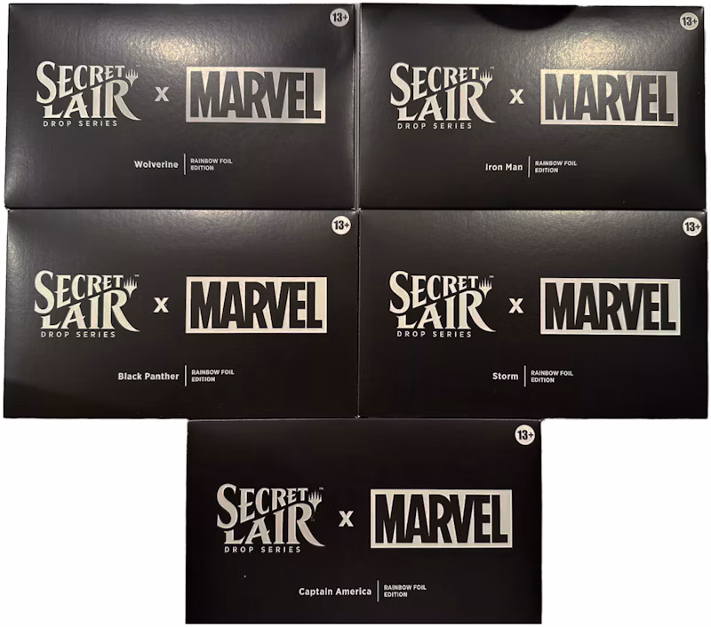 Magic: The Gathering Secret Lair Series Marvel Superdrop Astonishing Rainbow Foil Bundle