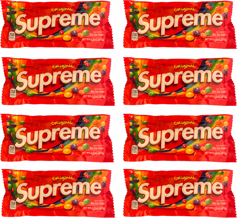Supreme Original Skittles 8x Lot (Not Fit For Human Consumption) Red
